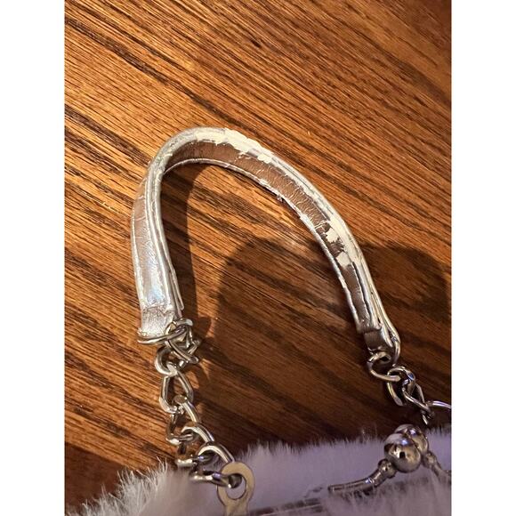 Vintage My Flat In London Furry White Handbag - Picture 8 of 8
